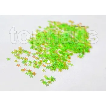 Přípravek na nehty hologramové hvězdičky - GREEN
