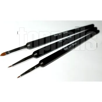 sada NAIL ART štětců black- 3pack