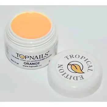 Umělé nehty topnails - barevný UV gel TROPICAL ORANGE 5g (color gel)