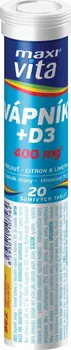 Maxi Vita Vápník 400 mg + vitamin D3 šumivé 20 tbl.