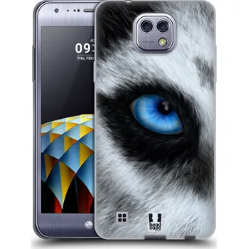 Pouzdro na mobilní telefon HEAD CASE silikonový obal na mobil LG X Cam vzor pohled zvířete oko pes husky (Pouzdro gelové HEAD CASE na mobil LG X Cam vzor pohled zvířete oko husky)