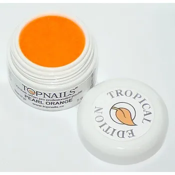 Umělé nehty topnails - barevný UV gel TROPICAL pearl ORANGE 5g (color gel)