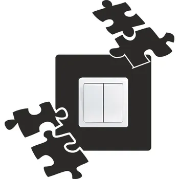 Samolepící dekorace Samolepka pod vypínač Puzzle (samolepka na zeď)