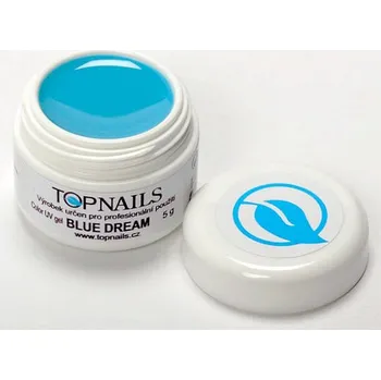 Přípravek na nehty topnails - barevný UV gel BLUE DREAM 5g (color gel)