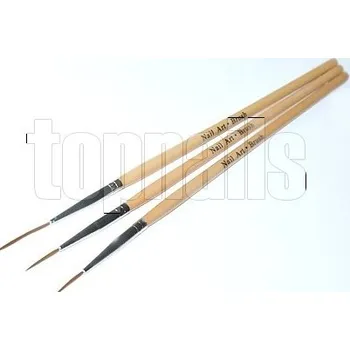 Přípravek na nehty sada NAIL ART štětců wood - 3pack