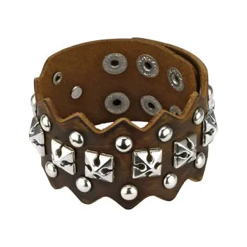 Náramek Kožený náramek SL0136-BRN