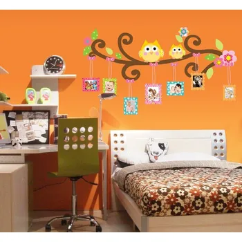 Samolepící dekorace Samolepící dekorace větev a sovičky s fotkami