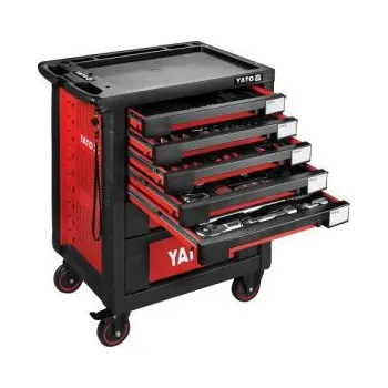 Vybavený dílenský vozík Yato s nářadím 165ks, sada nářadí ve vozíku, p
