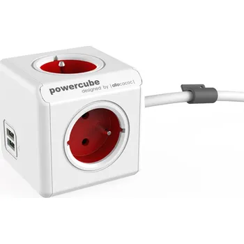 PowerCube Extended USB, 1,5 m červená