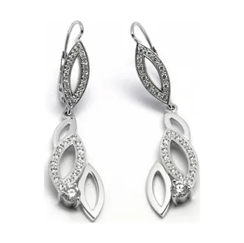 Prsten Diamantové visací náušnice s přírodními diamanty 585/5,88 gr J-21032-12 (J-21032-12)