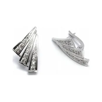 Prsten Diamantové náušnice s přírodními pravými diamanty 585/2,96 gr J-21283-12 (J-21283-12)