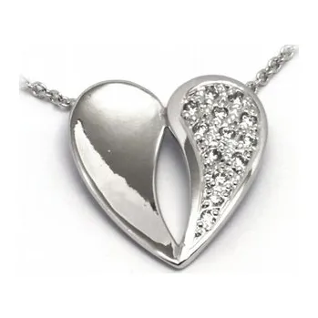 Prsten Zlatý diamantový náhrdelník s přírodními diamanty 585/3,02gr J-21273-12 (J-21273-12)