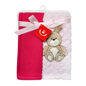 Dětská deka BoboBaby dětská dvouvrstvá chlupatá deka Koc-KCSN-13-ru