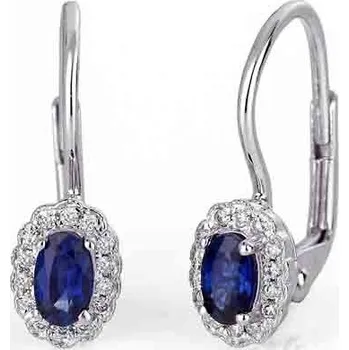 Náušnice Pretis Diamantové náušnice s pravými diamanty a přírodními modrými safíry 3880447