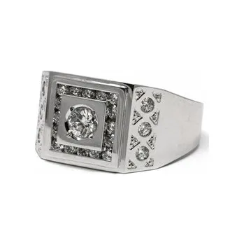 Prsten Pánský diamantový luxusní mohutný prsten 585/9,53 gr J-20398-11 (J-20398-11)