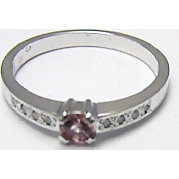 Prsten Klenoty Budín Diamantový prsten se vzácným růžovým safírem 585/2,69 gr vel. libovolná J-24578-14 (Klenoty Budín Diamantový prsten se vzácným růžovým safírem 585/2,69 gr vel. libovolná J-24578-14)