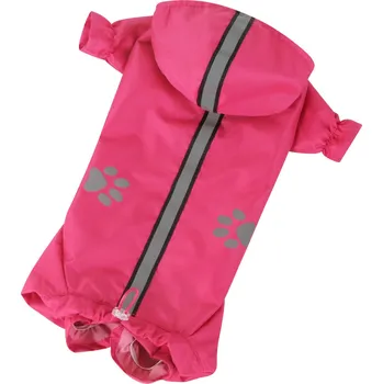 Obleček pro psa Kombinéza lehká šusťáková reflex - růžová XL