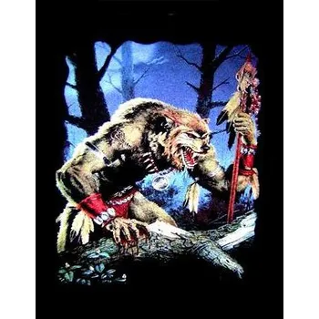 Nášivka nášivka na záda, zádovka vlkodlak - šaman