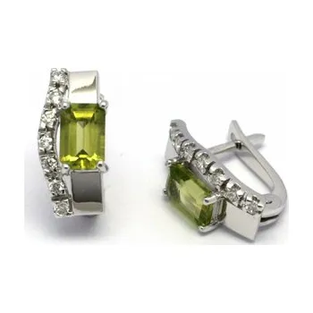 Prsten Diamantové náušnice s olivími a diamanty 585/2,44 gr J-21011-12 (J-21011-12)