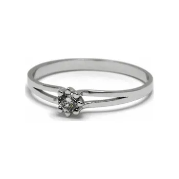 Prsten Dámský zásnubní prsten s přírodním diamantem 585/1,23 gr J-21541-12 (J-21541-12)