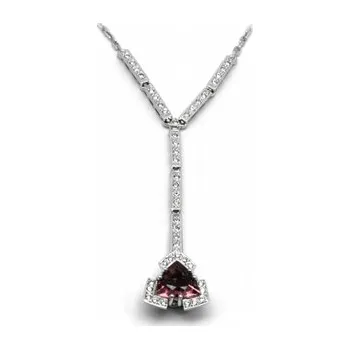 Prsten Šperkový diamantový náhrdelník s brazilským turmalínem 585/8,13gr J-21617-12 (J-21617-12)