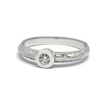 Prsten Zlatý zásnubní prsten s přírodním diamantem 585/2,71 gr J-20676-11 (J-20676-11)