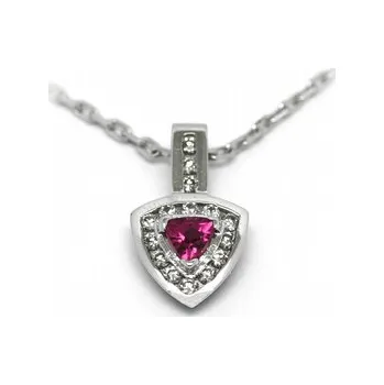 Prsten Diamantový zlatý přívěsek s brazilským turmalínem 585/2,32 gr J-22194-13 (J-22194-13)