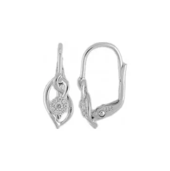 Prsten Diamantové náušnice, bílé zlato brilianty 585/1,5 gr (3880706-0-0-99 )