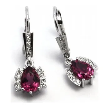 Prsten Diamantové náušnice s přírodními turmalíny a diamanty 585/2,97 gr J-21427-12 (J-21427-12)