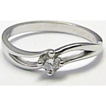 Prsten Klenoty Budín Zlatý zásnubní prsten s přírodním diamantem J-24576-14 (Klenoty Budín Zlatý zásnubní prsten s přírodním diamantem J-24576-14)