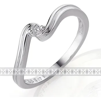 Prsten Klenoty Budín Zásnubní diamantový prsten s bílým diamantem z bílého zlata 3860089-0-51-99 (Klenoty Budín Zásnubní diamantový prsten s bílým diamantem z bílého zlata 3860089-0-51-99)