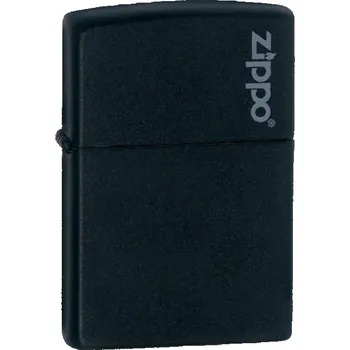 Benzínový zapalovač Zippo Black Matte w/Zippo Logo 26092
