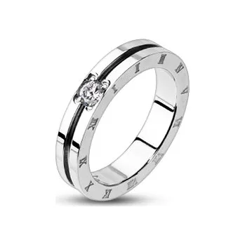 Prsten Prsten z chirurgické oceli s zirkonem R-M0009 (Prsten z chirurgické oceli s zirkonem R-M0009)