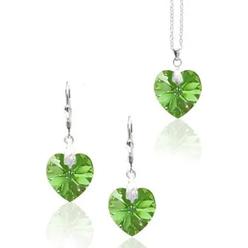 Souprava šperků Souprava Peridot Crystal 27b (Made with Swarovski® Elements)