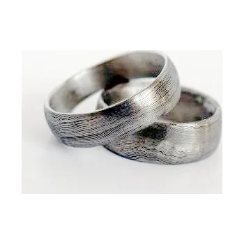 Prsten Snubní prsteny kovaná nerezová ocel damasteel DA-1011 (Snubní prsteny kovaná nerezová ocel damasteel DA-1011)