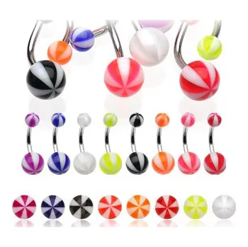 Piercing Piercing do pupíku z chirurgické oceli NC8 (Piercing do pupíku NC8)