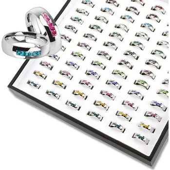 Prsten Prsten chirurgická ocel s kamínky HWSR26 (Dárkové balení zdarma)