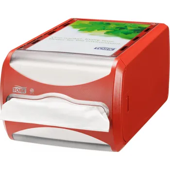 Pultový zásobník na ubrousky Tork Xpressnap® Barva: Červená