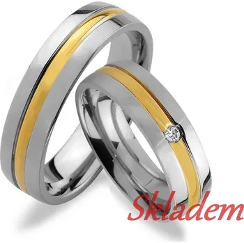Prsten Snubní prsteny z chirurgické oceli OKU-13 (Snubní prsteny OKU-13)