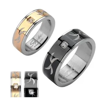 Prsten Ocelové snubní prsteny R-H1621