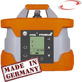 Měřící laser Stavební rotační laser Nedo Primus 2 HVA, Lať laserová lať s posuvným jezdcem TLL-1, Stativ bez stativu