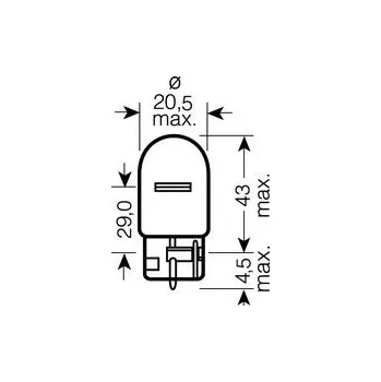 Autodoplněk OSRAM 12V WY21W (WX3x16d) 21W standard (1ks) oranžová (OS7504)