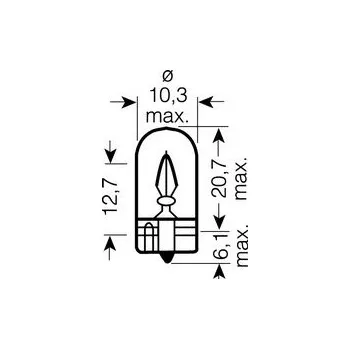 Auto-moto OSRAM 12V W3W (W2,1x9,5d) 3W standard (10ks) (OS2821)