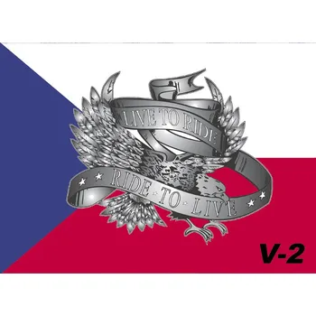 Tuning Vlaječka V2 česká+live velikost: 20x14 cm