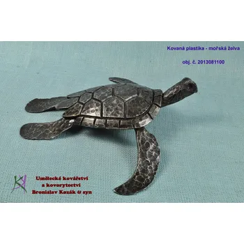 Zahradní dekorace Kovaná plastika - mořská želva - 2013081100