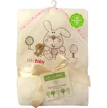 Bobobaby Eco Lux béžovo-růžový zajíček 76x76 cm