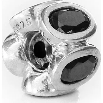 Přívěsek Pandora Stříbrný korálek s černými krystaly 790311CZK 