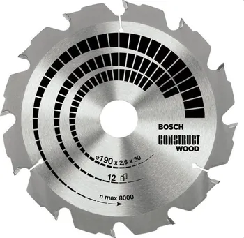Pilový kotouč Bosch Pilový kotouč Construct Wood 190 x 30 x 2,6 mm, 12 2608640633 
