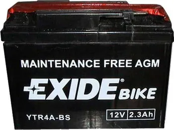 Motobaterie Exide Bike Maintenance Free YTR4A-BS 12V 2,3Ah 30A