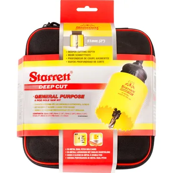 Pilová děrovka STARRETT sada vykružovacích korunek DEEP CUT, značková, made in UK - všeobecné použití